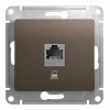 Розетка 1xRJ45 Cat.5 SYSTEME ELECTRIC GLOSSA, шоколад