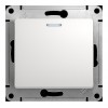 Выключатель 1-клавишный кнопочный SYSTEME ELECTRIC GLOSSA, с подсветкой, скрытый монтаж, белый