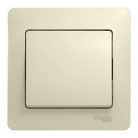 Выключатель 1-клавишный SYSTEME ELECTRIC GLOSSA, скрытый монтаж, бежевый