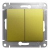 Выключатель 2-клавишный SYSTEME ELECTRIC GLOSSA, скрытый монтаж, фисташковый