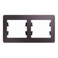 Рамка 2 поста SYSTEME ELECTRIC GLOSSA, горизонтальная, сиреневый туман