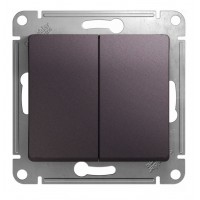 Выключатель 2-клавишный SYSTEME ELECTRIC GLOSSA, скрытый монтаж, сиреневый туман