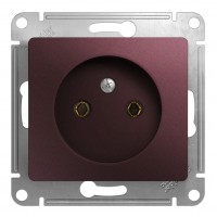 Розетка SYSTEME ELECTRIC GLOSSA, скрытый монтаж, без заземления, баклажановый