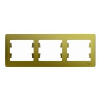 Рамка 3 поста SYSTEME ELECTRIC GLOSSA, горизонтальная, фисташковый
