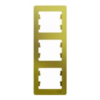 Рамка 3 поста SYSTEME ELECTRIC GLOSSA, вертикальная, фисташковый