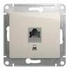Розетка 1xRJ45 Cat.5 SYSTEME ELECTRIC GLOSSA, молочный