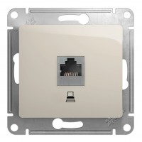 Розетка 1xRJ45 Cat.5 SYSTEME ELECTRIC GLOSSA, молочный