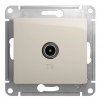 Розетка TV SYSTEME ELECTRIC GLOSSA, проходная, молочный