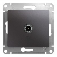Розетка TV SYSTEME ELECTRIC GLOSSA, проходная, графит