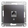 Розетка 1xRJ45 Cat.5 SYSTEME ELECTRIC GLOSSA, графит
