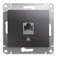 Розетка 1xRJ45 Cat.5 SYSTEME ELECTRIC GLOSSA, графит