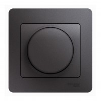 Светорегулятор поворотный SYSTEME ELECTRIC GLOSSA, 300 Вт, графит