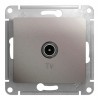 Розетка TV SYSTEME ELECTRIC GLOSSA, проходная, платина