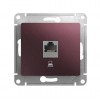 Розетка 2xRJ45 Cat.5 SYSTEME ELECTRIC GLOSSA, баклажановый