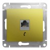 Розетка 1xRJ11 SYSTEME ELECTRIC GLOSSA, фисташковый