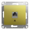 Розетка 1xRJ45 Cat.5 SYSTEME ELECTRIC GLOSSA, фисташковый