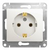 Розетка SYSTEME ELECTRIC GLOSSA, скрытый монтаж, с заземлением, перламутр