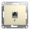 Розетка 1xRJ11 SYSTEME ELECTRIC GLOSSA, бежевый