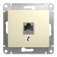 Розетка 1xRJ11 SYSTEME ELECTRIC GLOSSA, бежевый