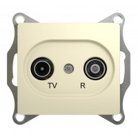 Розетка TV-FM SYSTEME ELECTRIC GLOSSA, одиночная, бежевый