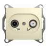 Розетка TV-SAT SYSTEME ELECTRIC GLOSSA, одиночная, бежевый