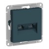 Розетка компьютерная 2xRJ45 Cat.5 SYSTEME ELECTRIC ATLASDESIGN, изумруд