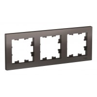 Рамка 3 поста SYSTEME ELECTRIC ATLASDESIGN, мокко