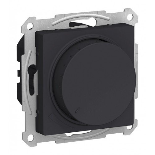 Светорегулятор поворотно-нажимной SYSTEME ELECTRIC ATLASDESIGN, 630 Вт, для LED 10-315 Вт/ВА, карбон