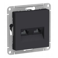 Розетка компьютерная 2xRJ45 Cat.5 SYSTEME ELECTRIC ATLASDESIGN, карбон