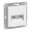 Розетка компьютерная 2xRJ45 Cat.5 SYSTEME ELECTRIC ATLASDESIGN, белый