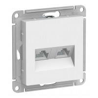 Розетка компьютерная 2xRJ45 Cat.5 SYSTEME ELECTRIC ATLASDESIGN, белый