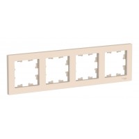 Рамка 4 поста SYSTEME ELECTRIC ATLASDESIGN, бежевый