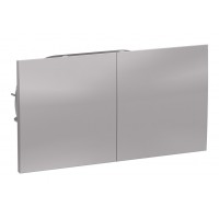 Розетка двухместная SYSTEME ELECTRIC ATLASDESIGN, скрытый монтаж, с заземлением, со шторками, винтовые клеммыалюминий