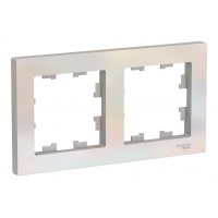 Рамка 2 поста SYSTEME ELECTRIC ATLASDESIGN, жемчуг