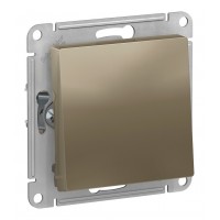 Переключатель 1-клавишный SYSTEME ELECTRIC ATLASDESIGN, скрытый монтаж, шампань
