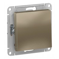 Переключатель 1-клавишный перекрестный SYSTEME ELECTRIC ATLASDESIGN, скрытый монтаж, шампань