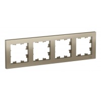 Рамка 4 поста SYSTEME ELECTRIC ATLASDESIGN, шампань