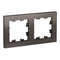 Рамка 2 поста SYSTEME ELECTRIC ATLASDESIGN, мокко