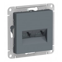 Розетка компьютерная 2xRJ45 Cat.5 SYSTEME ELECTRIC ATLASDESIGN, грифель