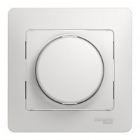 Светорегулятор поворотно-нажимной SYSTEME ELECTRIC GLOSSA, 630 Вт, для LED 10-315 Вт/ВА , белый