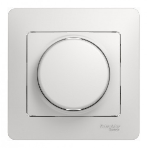 Светорегулятор поворотно-нажимной SYSTEME ELECTRIC GLOSSA, 630 Вт, для LED 10-315 Вт/ВА , белый