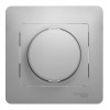 Светорегулятор поворотно-нажимной SYSTEME ELECTRIC GLOSSA, 630 Вт, для LED 10-315 Вт/ВА, алюминий