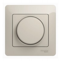 Светорегулятор поворотно-нажимной SYSTEME ELECTRIC GLOSSA, 630 Вт, LED 10-315 Вт/ВА, молочный