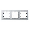 Рамка 3 поста SYSTEME ELECTRIC ATLASDESIGN NATURE стекло, алюминий (пластик)