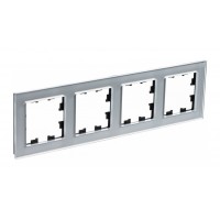 Рамка 4 поста SYSTEME ELECTRIC ATLASDESIGN NATURE стекло, алюминий (пластик)