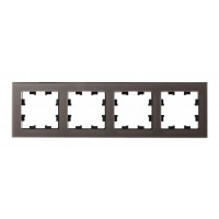 Рамка 4 поста SYSTEME ELECTRIC ATLASDESIGN NATURE, мокко (пластик)