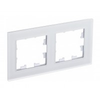 Рамка 2 поста SYSTEME ELECTRIC ATLASDESIGN NATURE, матовое стекло (пластик)