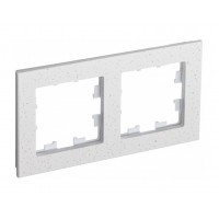 Рамка 2 поста SYSTEME ELECTRIC ATLASDESIGN NATURE, мрамор крем роял