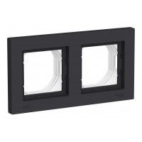 Рамка 2 поста IP44 SYSTEME ELECTRIC ATLASDESIGN AQUA, карбон