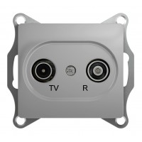 Розетка TV-FM SYSTEME ELECTRIC GLOSSA, одиночная, алюминий